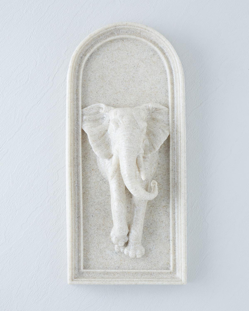 Elephant Duvar Aksesuarı 17x7,5x38 cm Bej