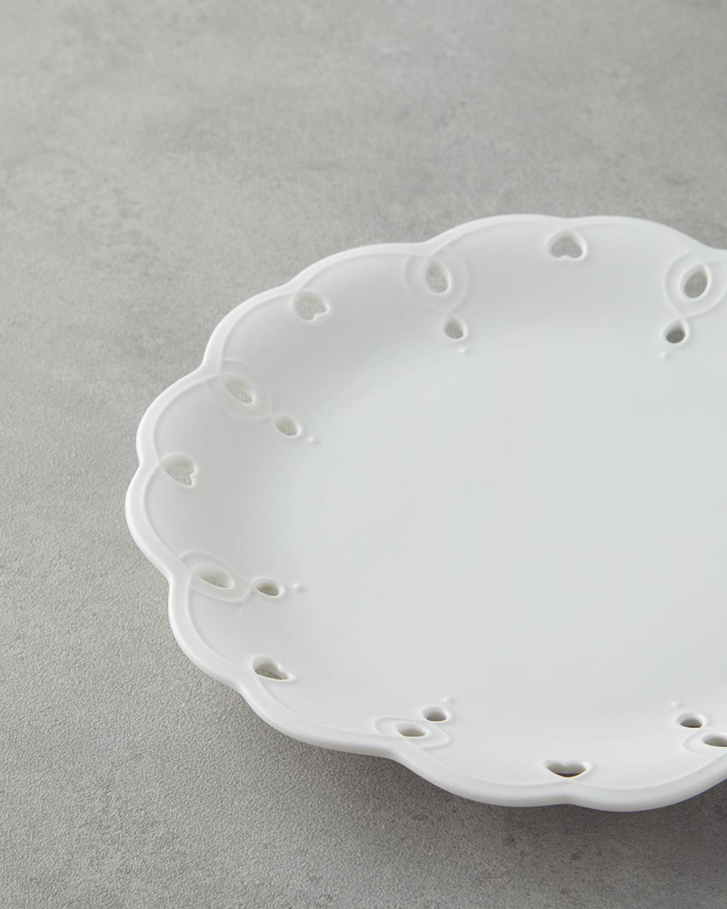 Elodie Porselen Pasta Tabağı 21 cm Beyaz