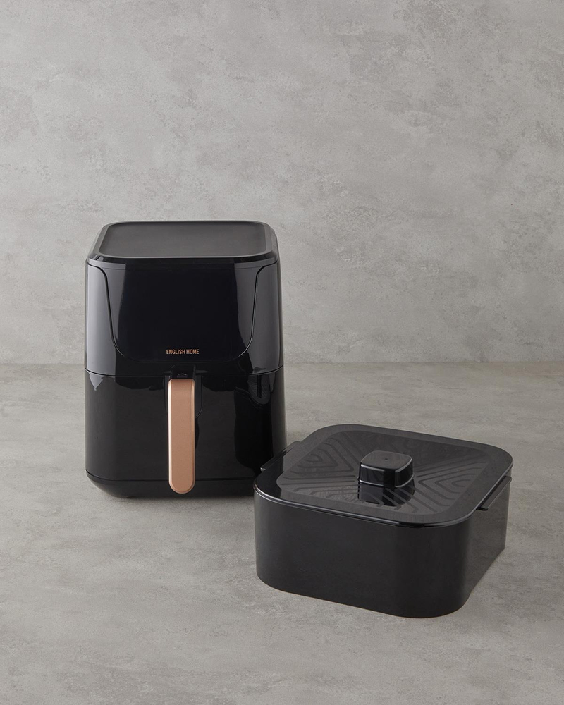 English Home AIF 2030 XL Sıcak Tutma Hazneli Air Fryer 1500W Siyah-Bakır