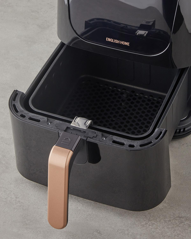 English Home AIF 2030 XL Sıcak Tutma Hazneli Air Fryer 1500W Siyah-Bakır
