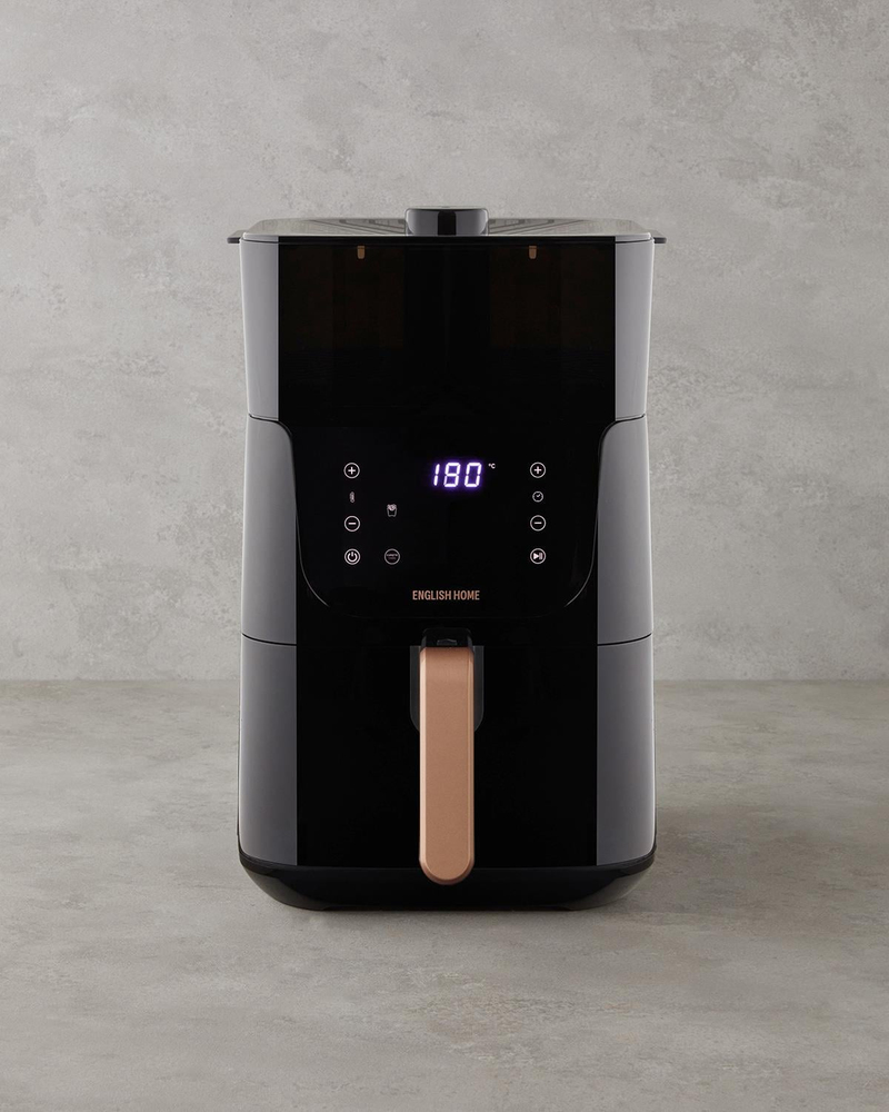 English Home AIF 2030 XL Sıcak Tutma Hazneli Air Fryer 1500W Siyah-Bakır