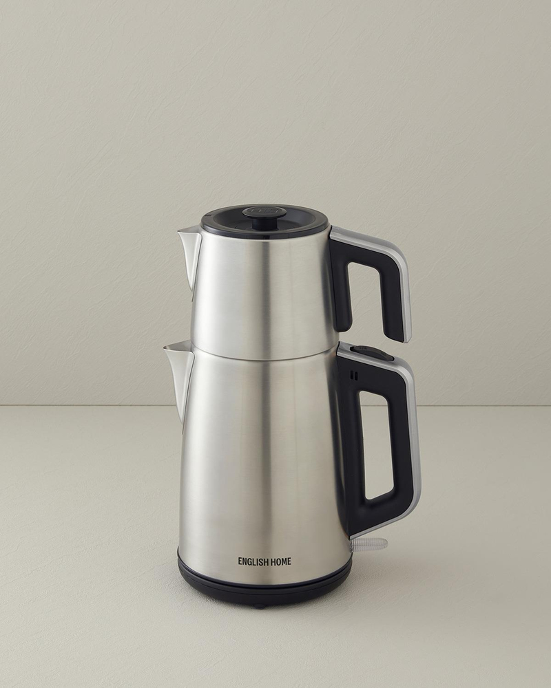 English Home CMK 6010 Inox Çay Makinesi ve Kettle Siyah-Krom
