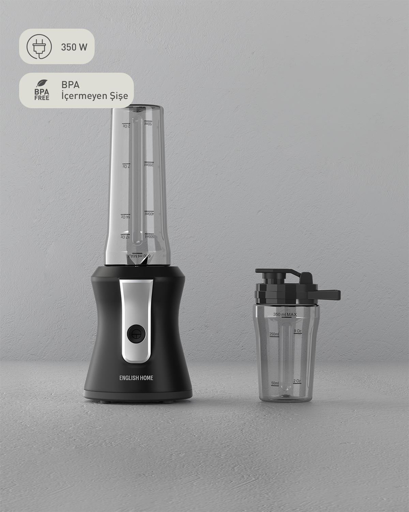 English Home KBL 3001 Shake Away Kişisel Blender Siyah-Krom