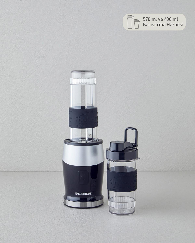 English Home KBL 3010 Shake Away Smoothie Blender Siyah-Krom