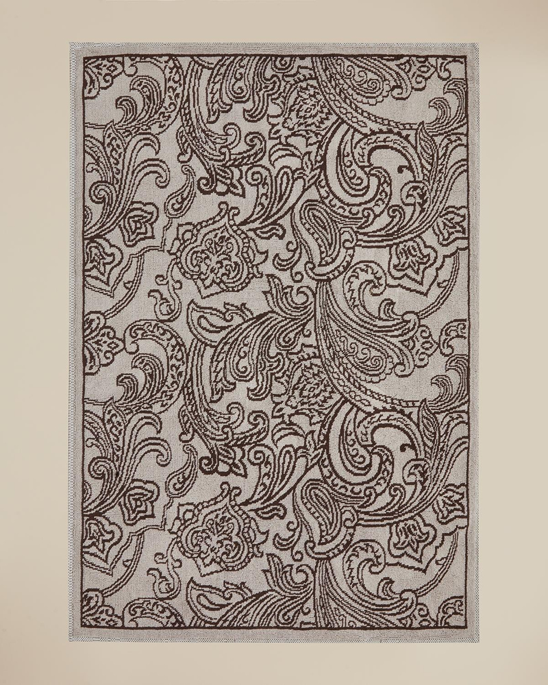 Etnich Pamuklu Bukle Kilim 120x180 cm Bej - Kahve