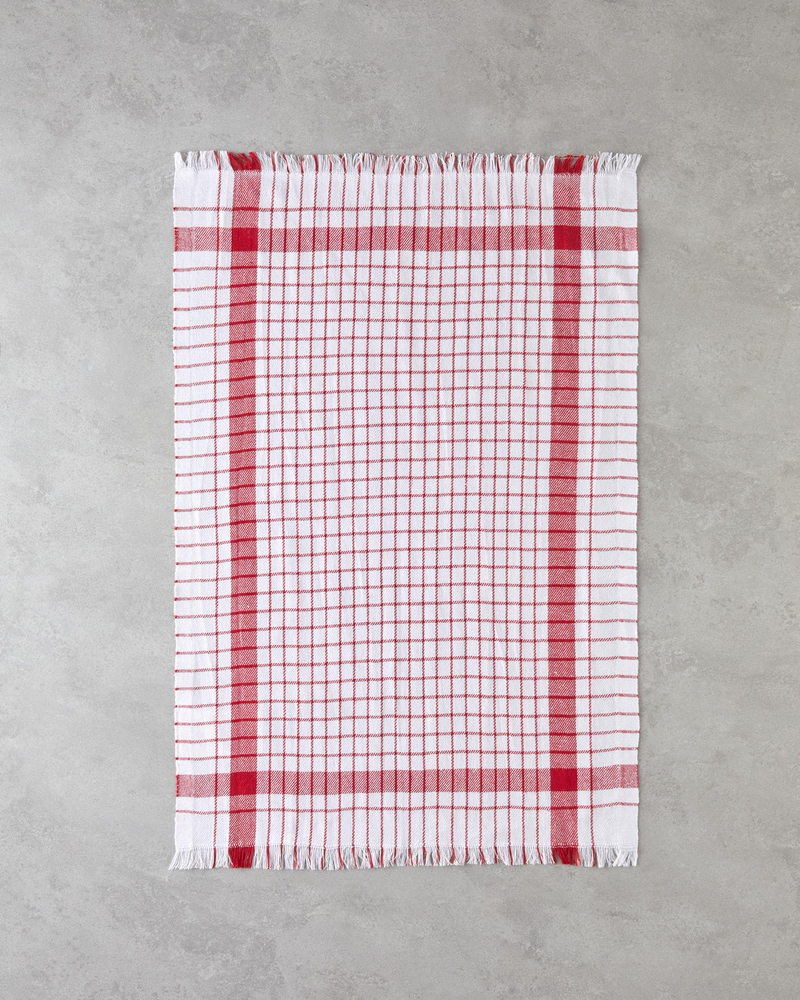 Evelyn Pamuk Polyester Kurulama Bezi 40x60 cm Kırmızı