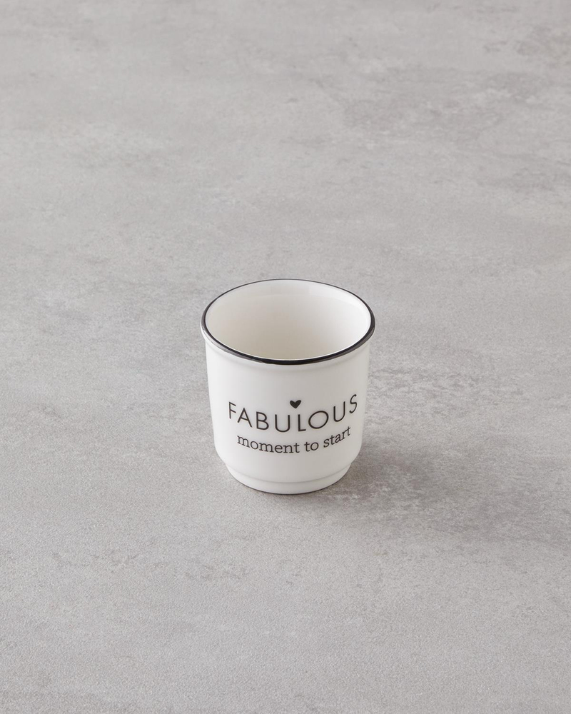 Fabulous Bone Porselen 2’li Espresso Fincan 90 ml Beyaz