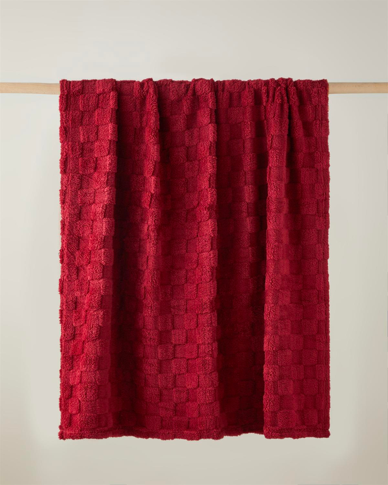 Fancy  Square Koltuk Şalı 120x160 cm Bordo