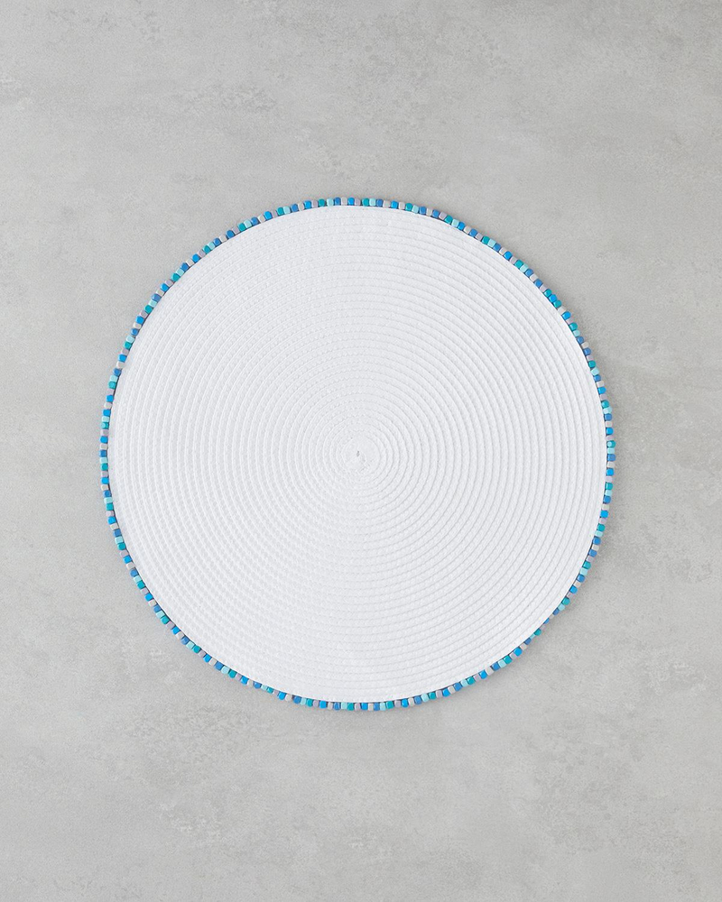 Fern PP 2'li Amerikan Servis 38 cm Beyaz - Mavi