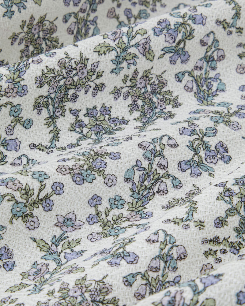 Fiore Baskılı Pamuklu Çift Kişilik Pike 200x220 cm Mor