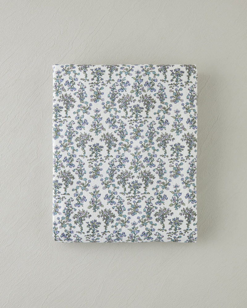 Fiore Baskılı Pamuklu Tek Kişilik Pike 150x220 cm Mor