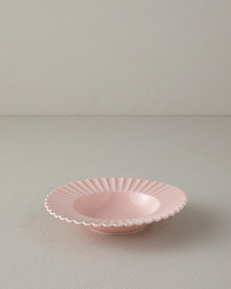Fiore New Bone China Çukur Tabak Pudra