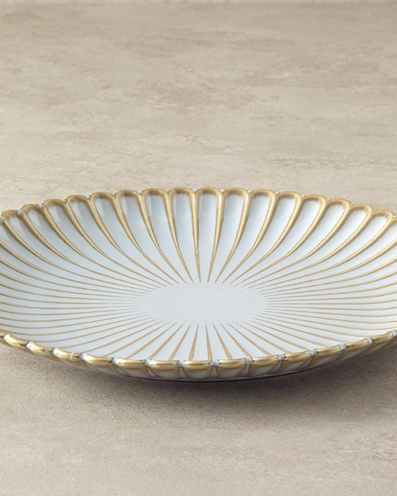 Fiore New Bone China Servis Tabağı Gri