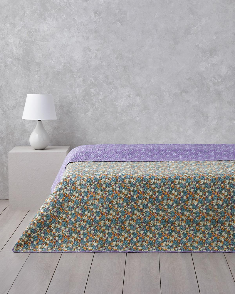 Fiore Viola Tek Kişilik Çok Amaçlı Örtü 160x220 cm Mor