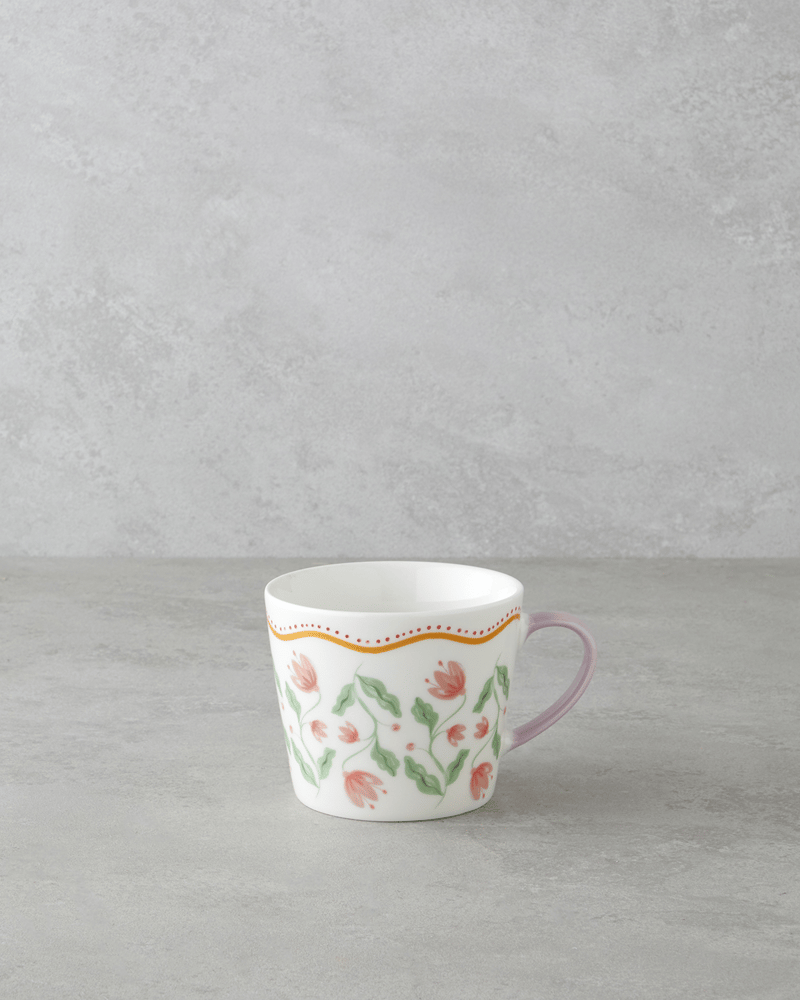 Floral Bliss New Bone China Kupa 450 ml Renkli