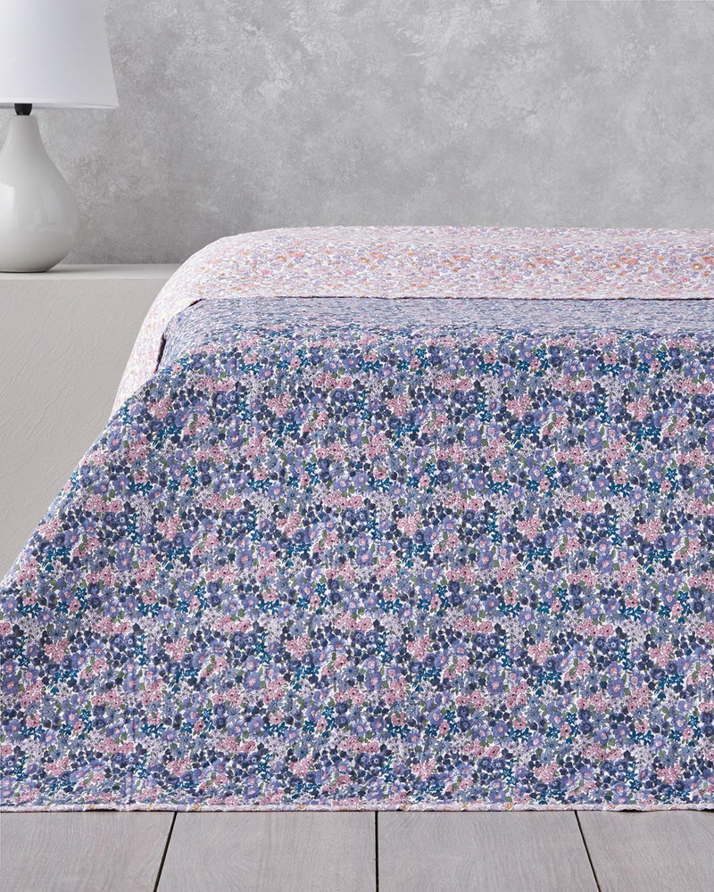 Floral Cascade Çift Kişilik Çok Amaçlı Örtü 200x220 cm Pembe