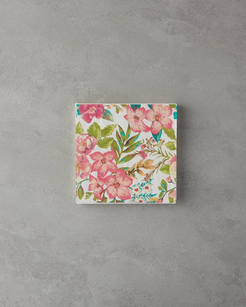 Flowery Kağıt 20'li Kağıt Peçete 33x33 cm Renkli