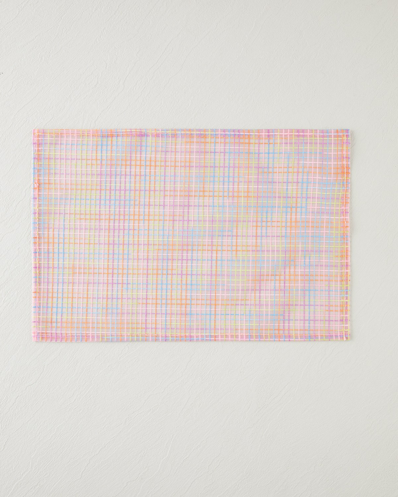 Galaxy Stripes Polyester 4'lü Amerikan Servis 30x45 cm Pembe