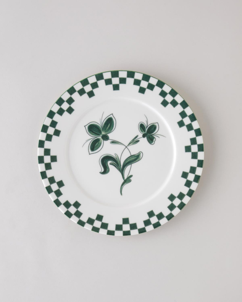 Gardenia Porselen Servis Tabağı 25 cm Yeşil
