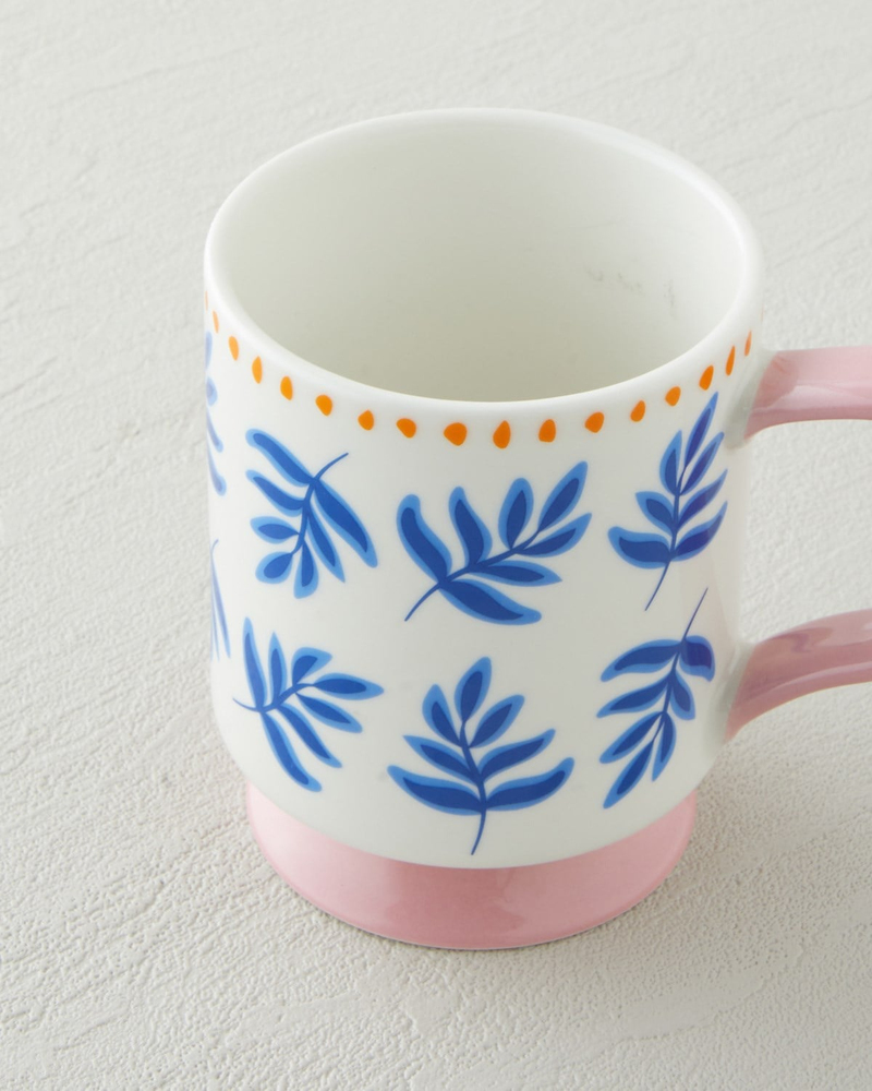 Gifty Petal New Bone China Kupa 310 ml Pembe-Sarı-Mavi