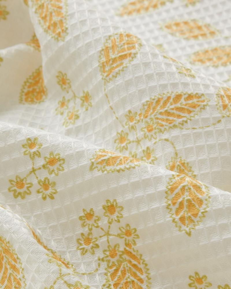 Golden Petals Çift Kişilik Pike 200x220 cm Sarı