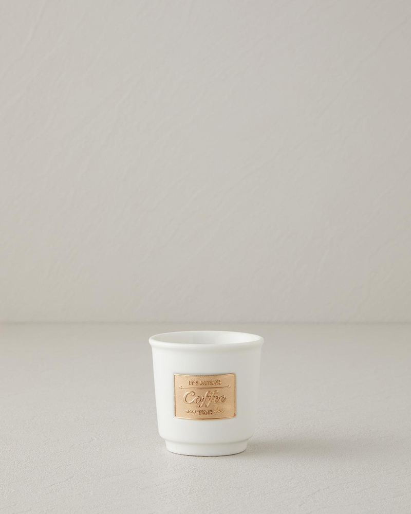 Goldy New Bone China Espresso Fincan 90 ml Beyaz-Gold