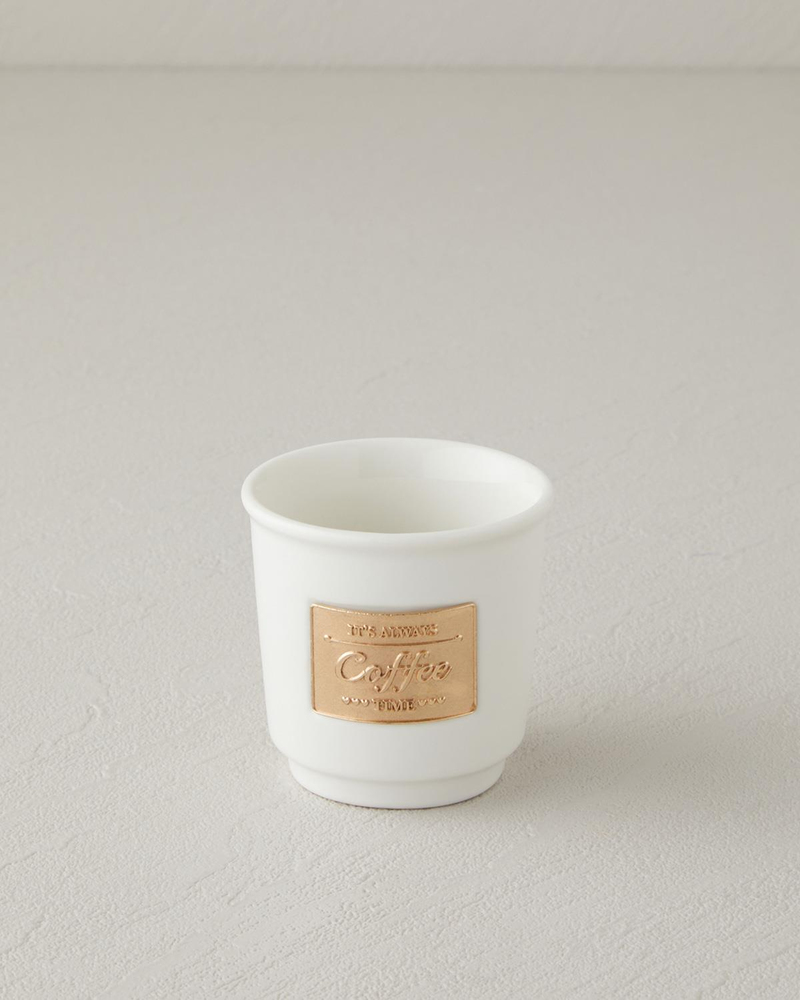 Goldy New Bone China Espresso Fincan 90 ml Beyaz-Gold