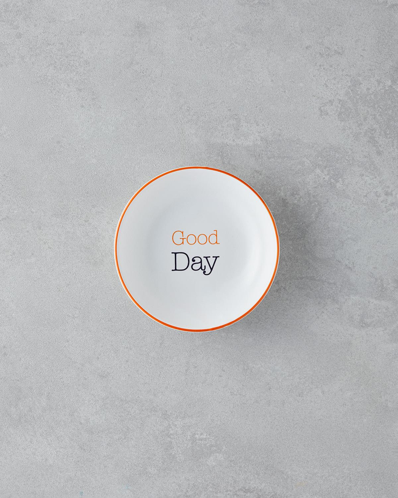 Good Day Seramik Çerezlik 13 cm Turuncu-Siyah