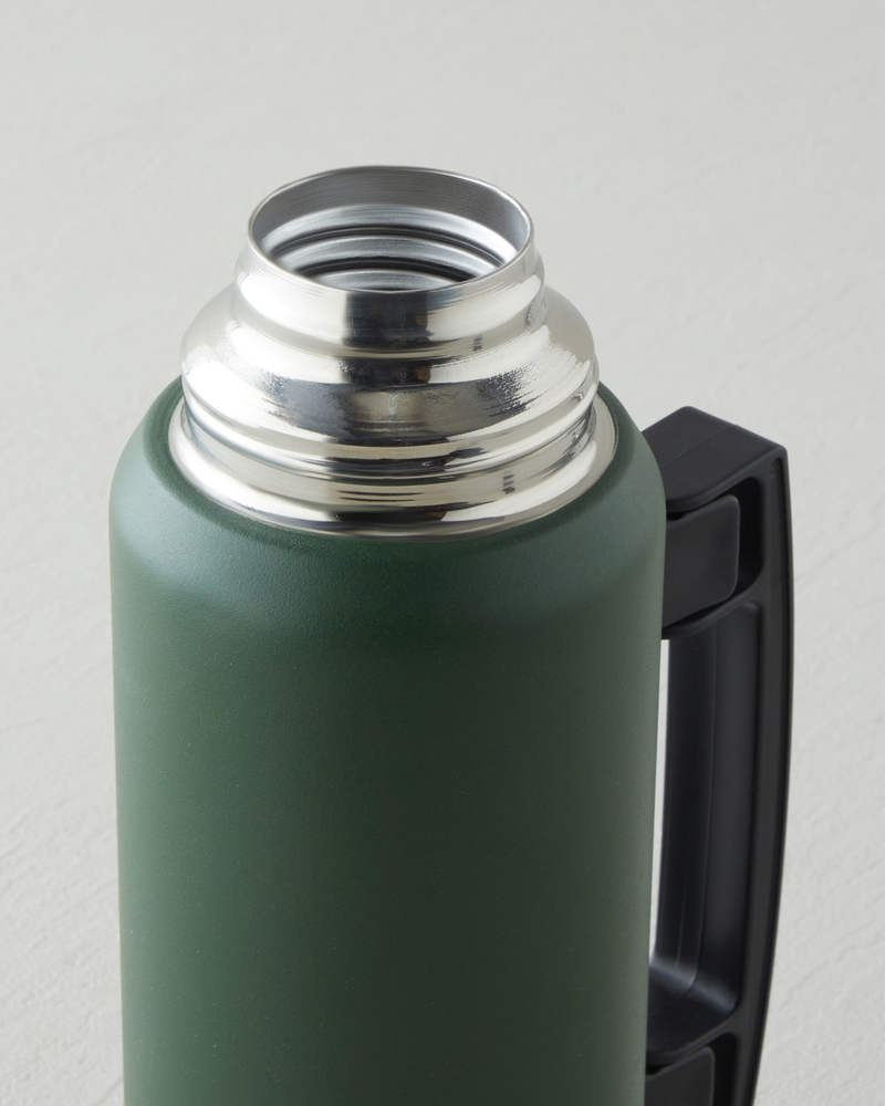 Good Mood HeatLock Çelik Bardaklı Termos 1 Litre Koyu Yeşil
