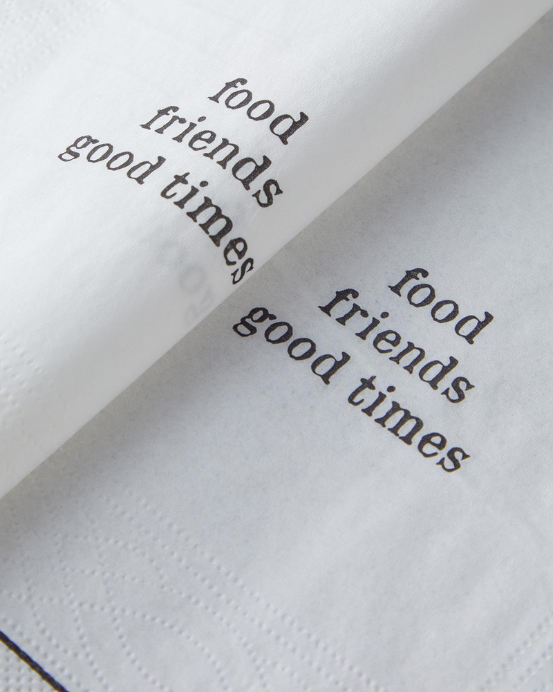 Good Times Kağıt 20'li Kağıt Peçete 33x33 cm Siyah - Beyaz