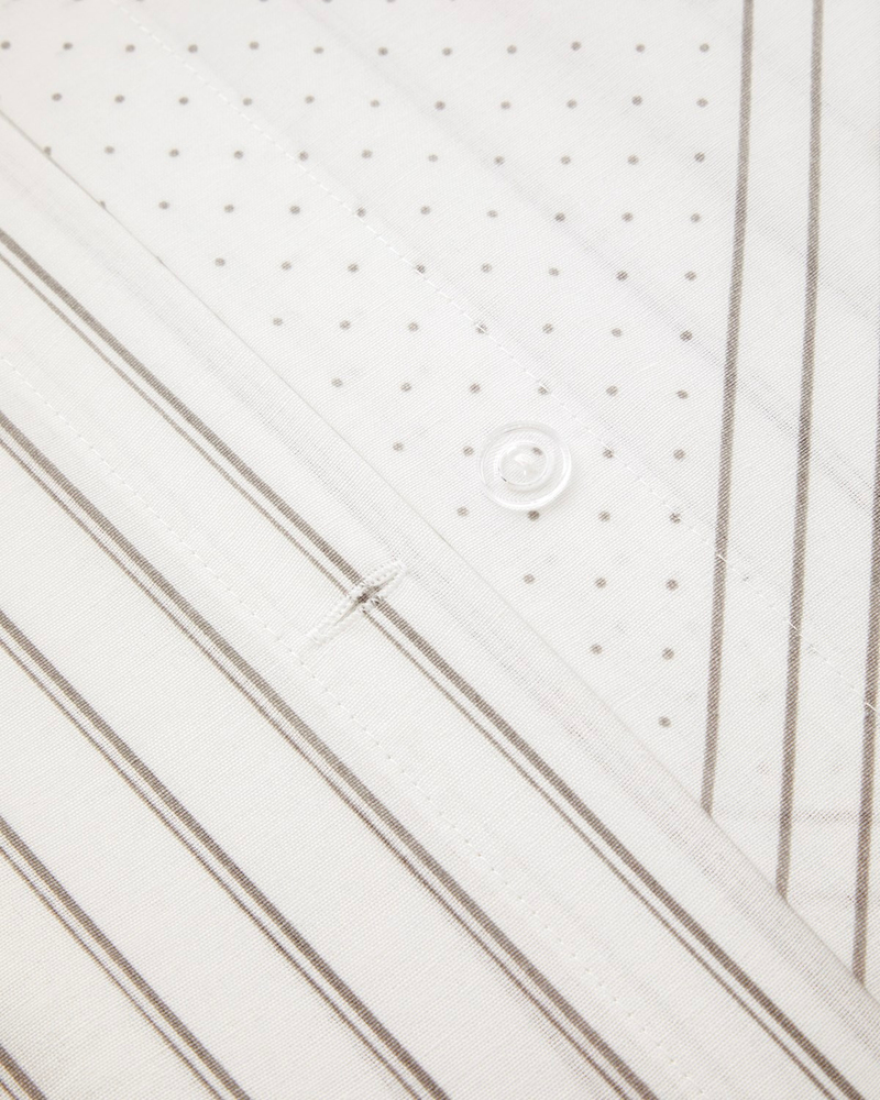 Graphic Dots Kolay Ütülenir Çift Kişilik Nevresim Takımı 200x220 cm Gri