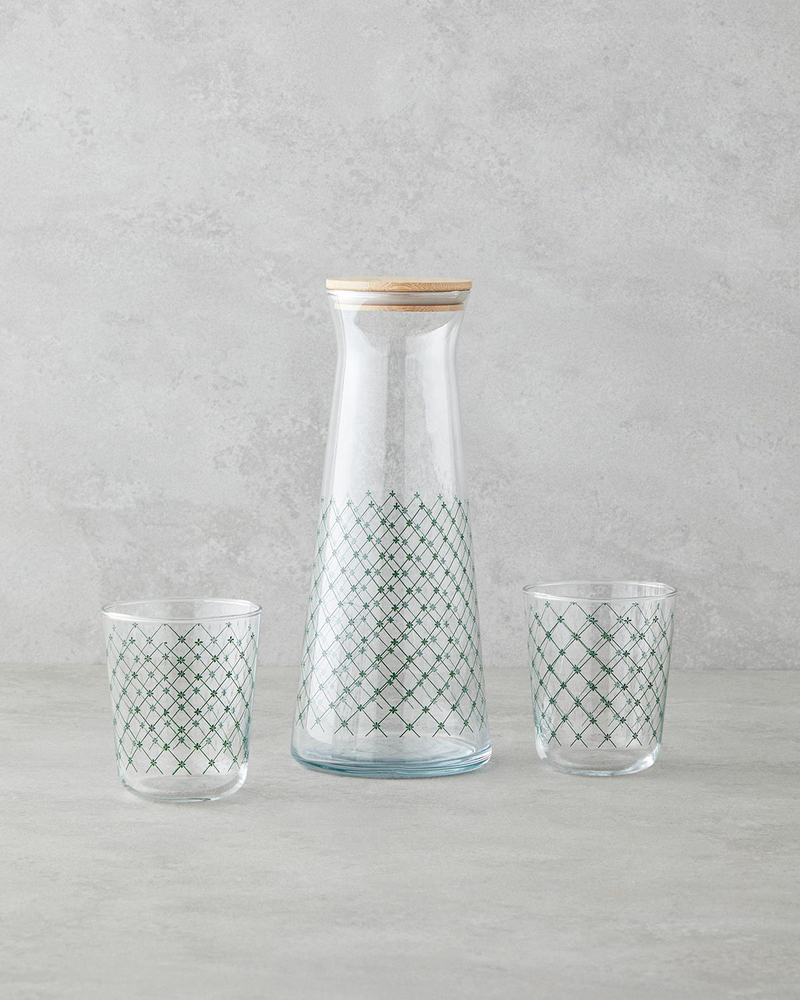Greentide Cam 3 Parça Su Takımı 1150 ml + 315 ml Yeşil