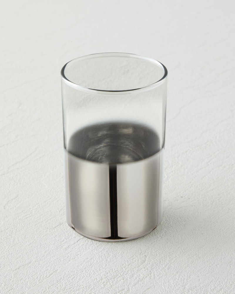Harmony Silver Stoneware Tek Kişilik Kahve Sunum Seti 100 ml Beyaz-Silver