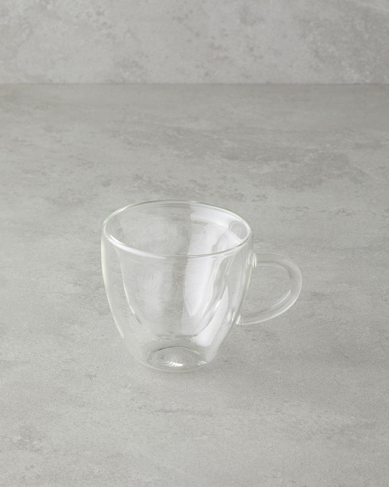 Heartie Borosilikat Cam Double Wall Kupa 160 ml Şeffaf