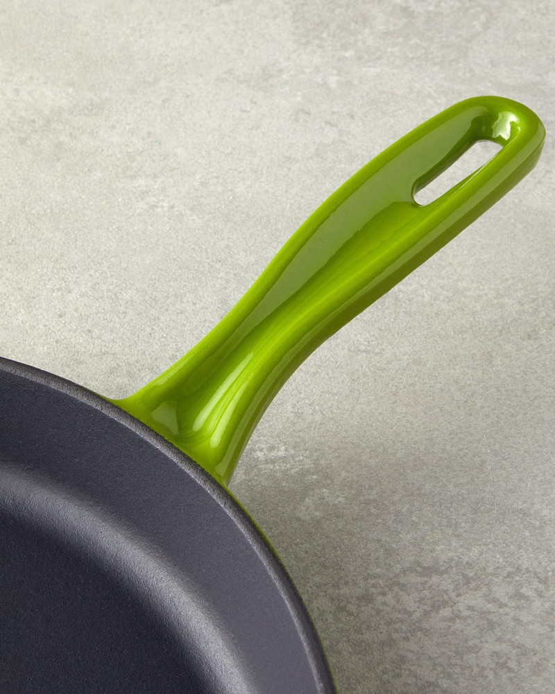 Hecha Demir Döküm Yuvarlak Tava 28 cm Yeşil