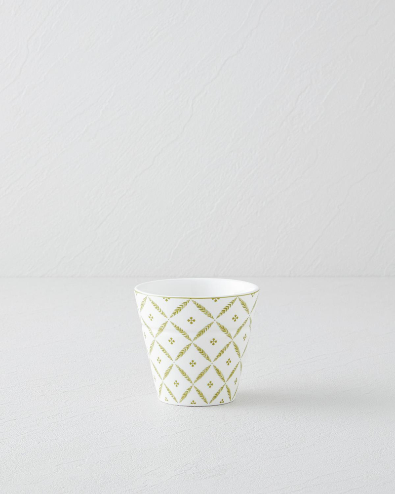 Herbal New Bone China Bardak 230 ml Beyaz - Yeşil