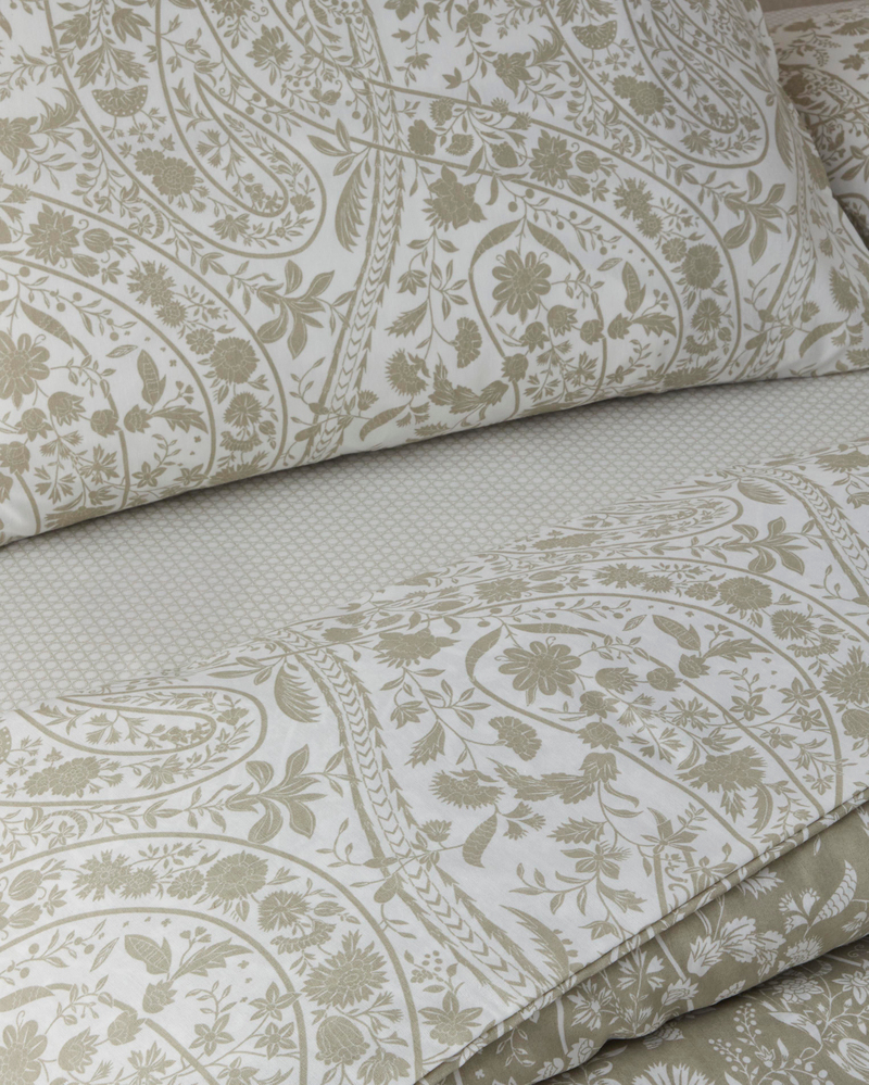 Heritage Grace Kolay Ütülenir Tek Kişilik Nevresim Takımı 160x220 cm Haki
