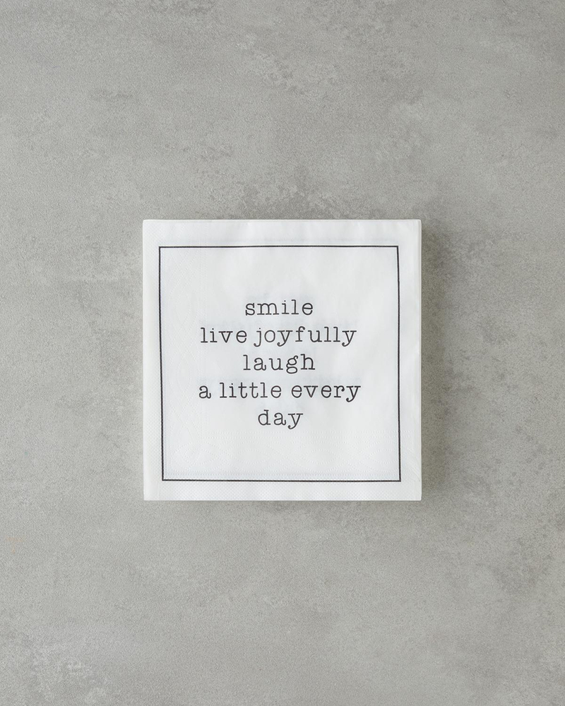 Joyfully Kağıt 20'li Kağıt Peçete 33x33 cm Siyah - Beyaz