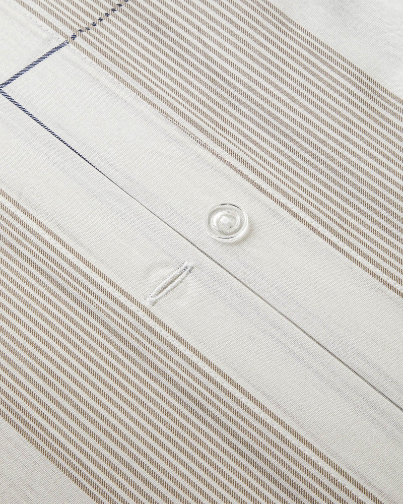 Kamore Çift Kişilik Nevresim Takımı 200x220 cm Lacivert - Bej