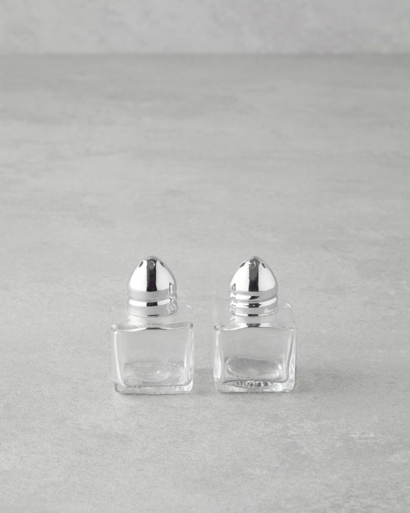 Lelia Cam 2'li Tuzluk - Biberlik 4x5 cm Silver
