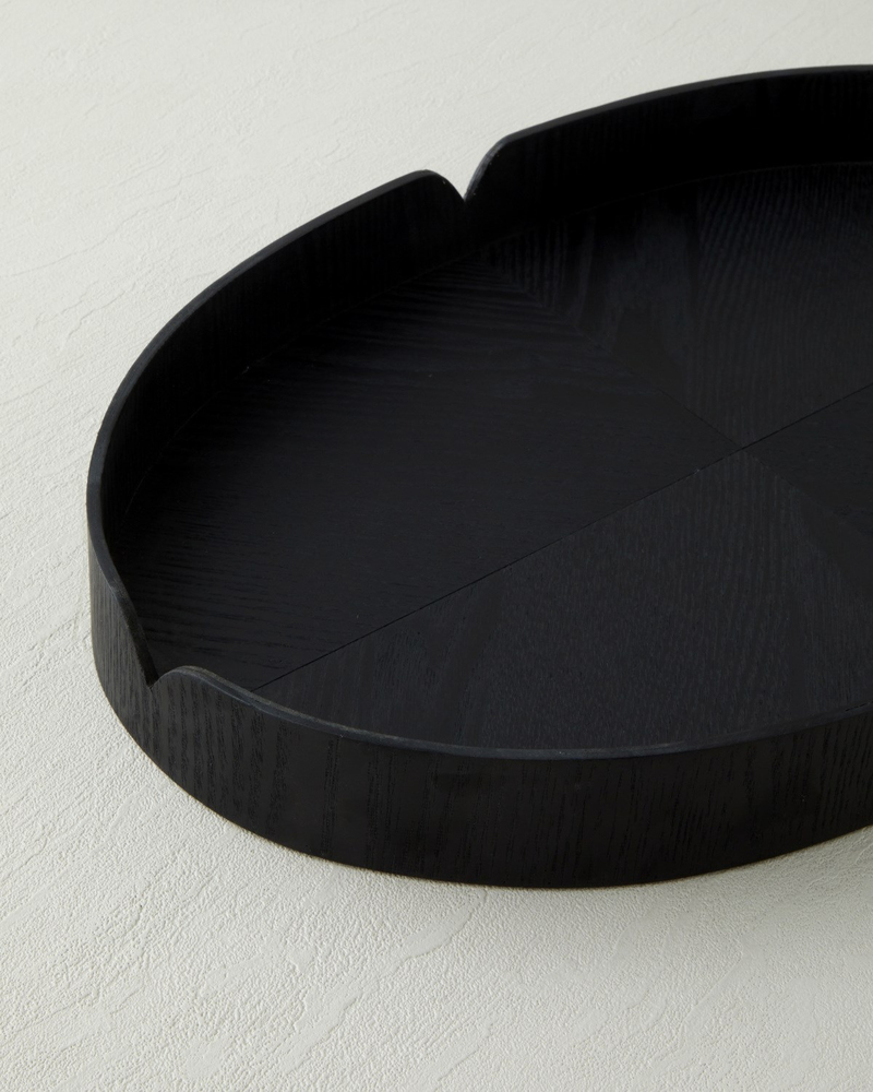 Lena Mdf Dekoratif Tepsi 48 cm Siyah