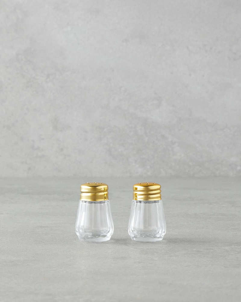 Lilla Cam 2'li Tuzluk - Biberlik 4x4 cm Gold