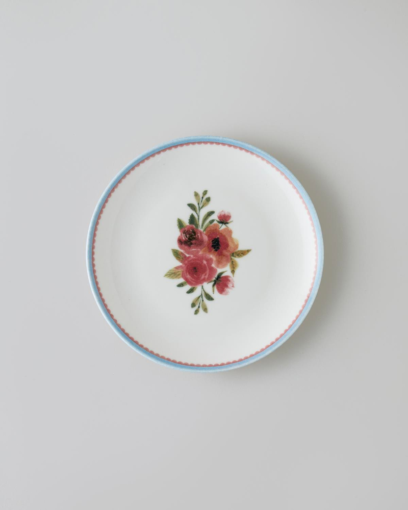 Lilya Porselen 6'lı Pasta Tabağı 19 cm Renkli