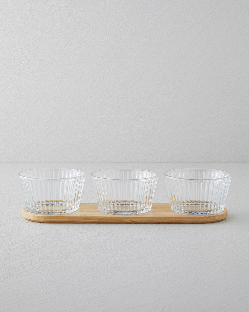 Linea Cam-Bambu 4 Parça Sunumluk 11x6,5 cm Şeffaf