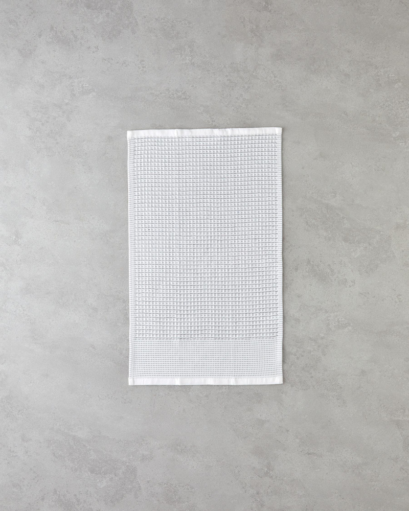 Linear Pamuk Kurulama Bezi 30x50 cm Beyaz - Gri