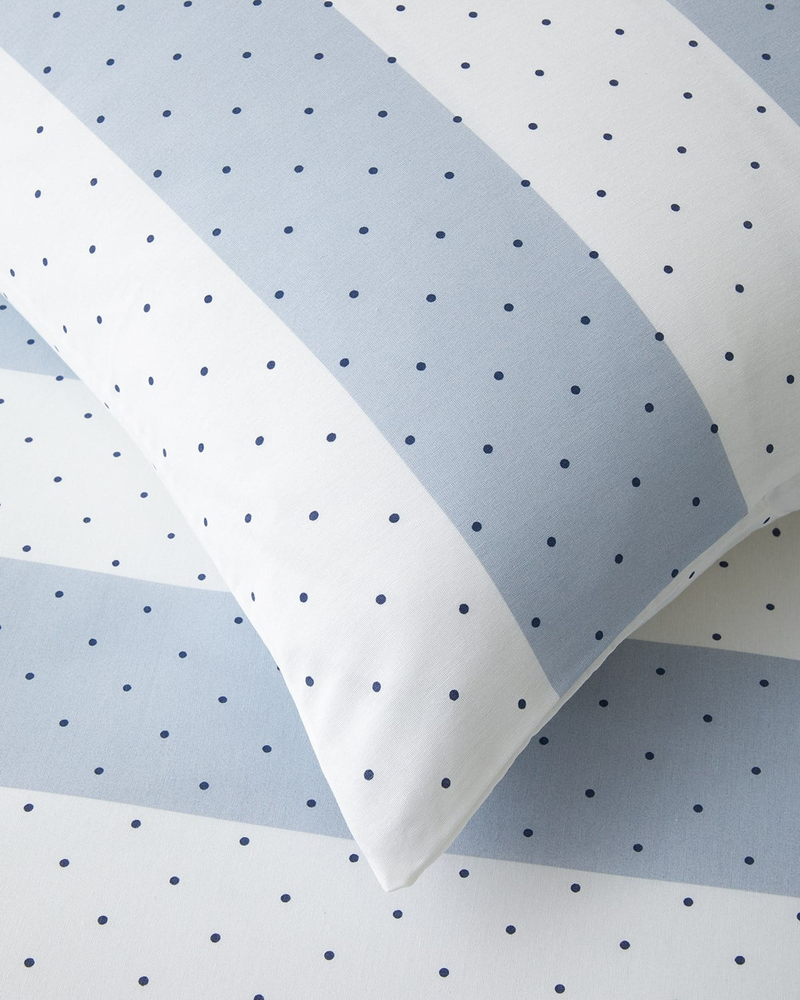 Lines & Dots Kolay Ütülenir Tek Kişilik Nevresim Takımı 160x220 cm Mavi