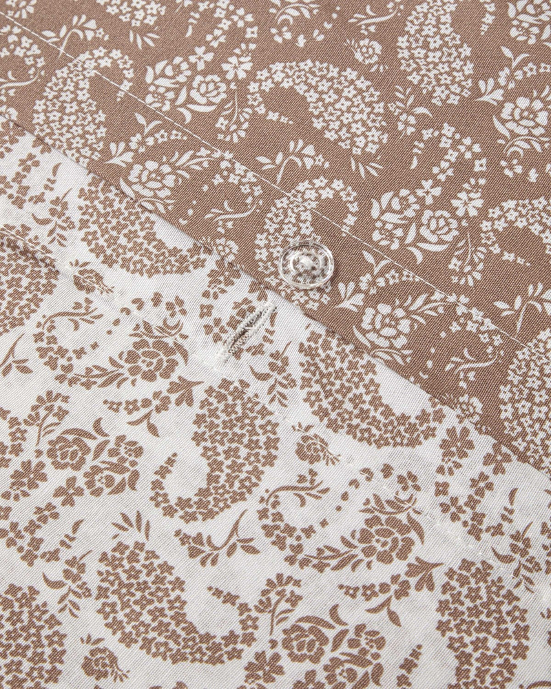 Lora Sage Çift Kişilik Nevresim Takımı 200x220 cm Kahve