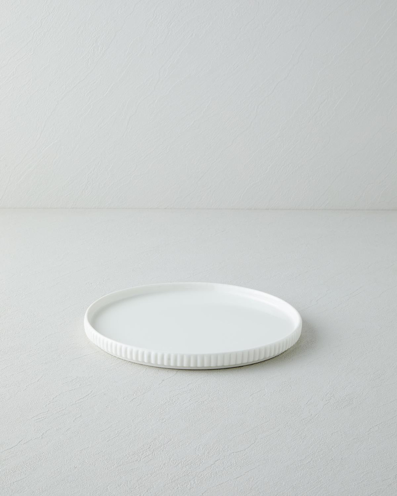 Lunara Porselen Servis Tabağı 24 cm Beyaz