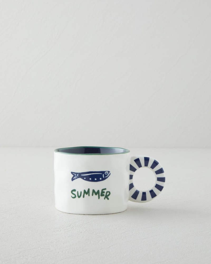 Mariner Blues New Bone China Kupa 260 ml Mavi-yeşil