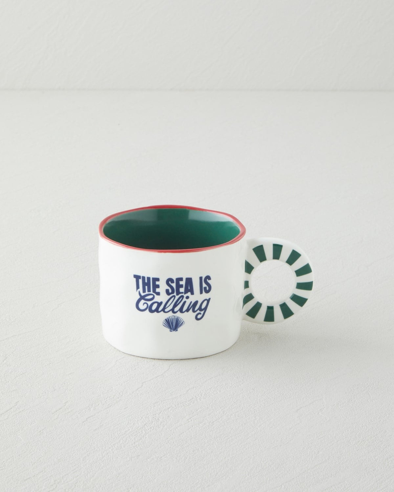 Mariner Parade New Bone China Kupa 260 ml Mavi - Kırmızı -Yeşil